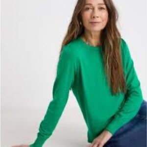 BOSS Hugo Boss Merino Superfine Green Crewneck Sweater